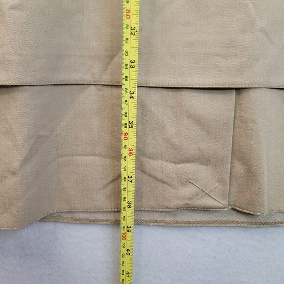 Sharagano Shirt Dress 14 Safari Button Front Roll Sleeve Detachable Belt New - Picture 10 of 11